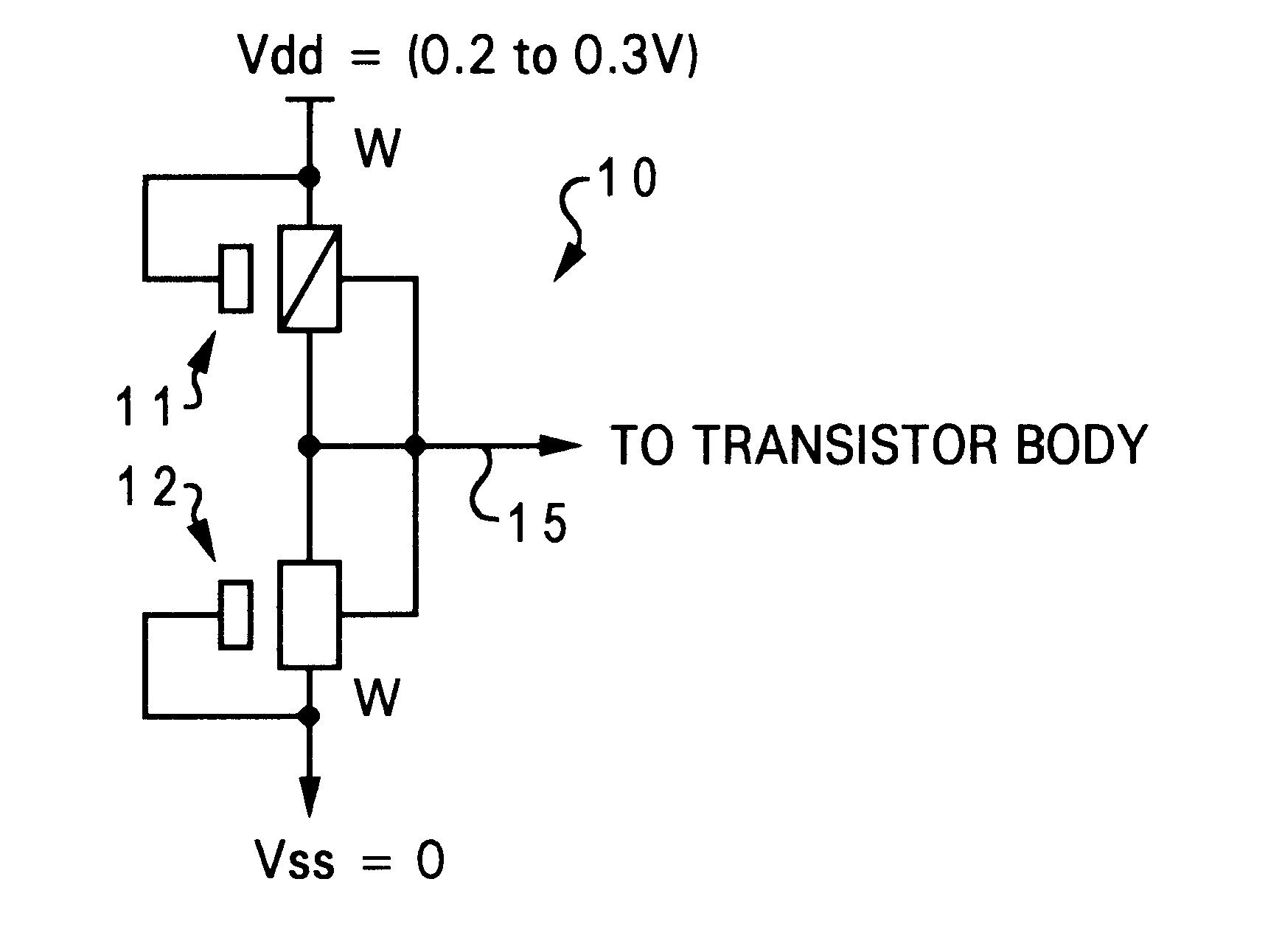 Apparatus for biasing ultra-low voltage logic circuits