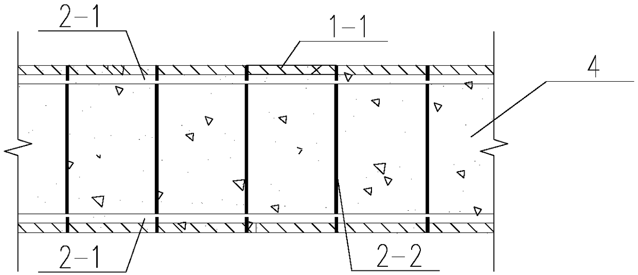 Light steel grille concrete superposed beam