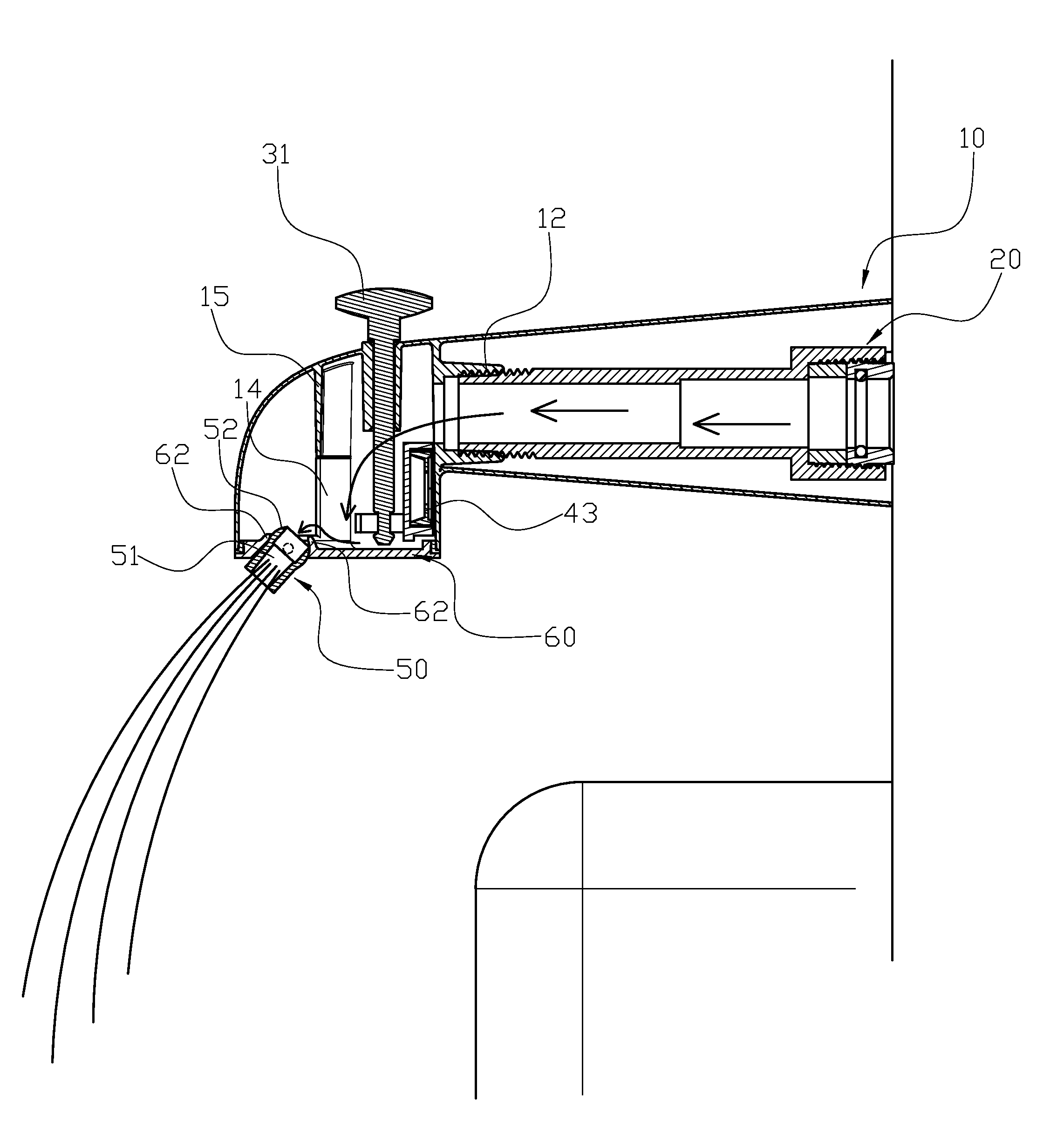 Movable structure of faucet outlet