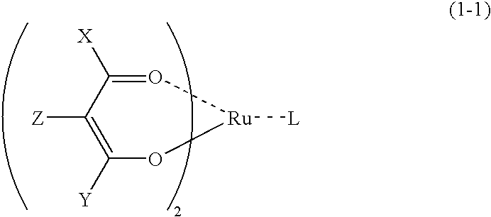 Organoruthenium complex, and method for production of ruthenium thin film using the ruthenium complex