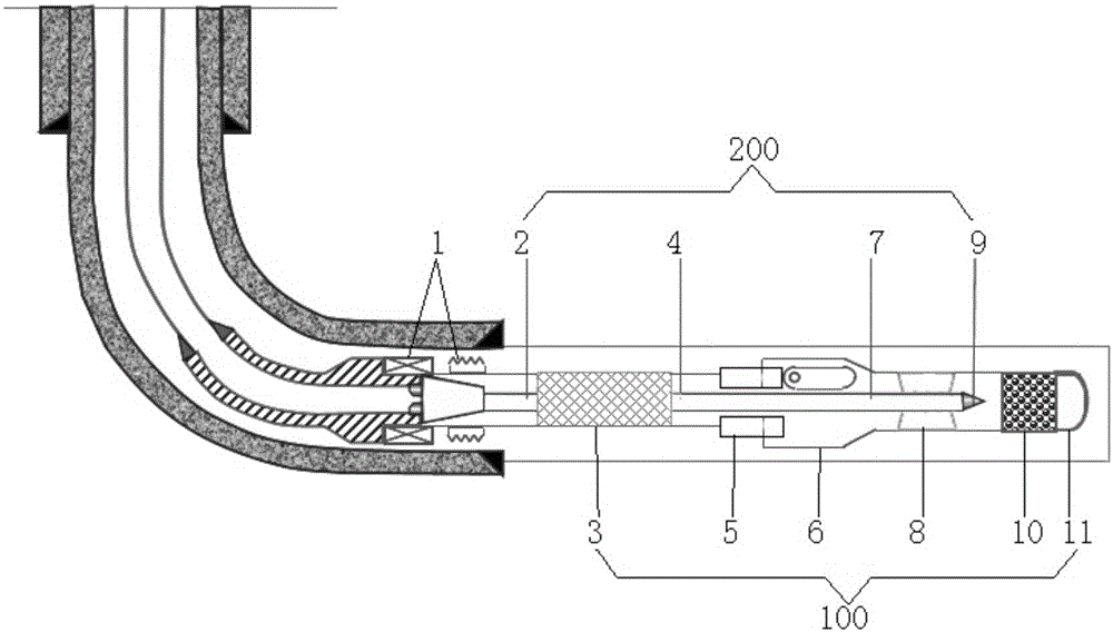 Third-section acid pickling integrated well completion pipe string and method