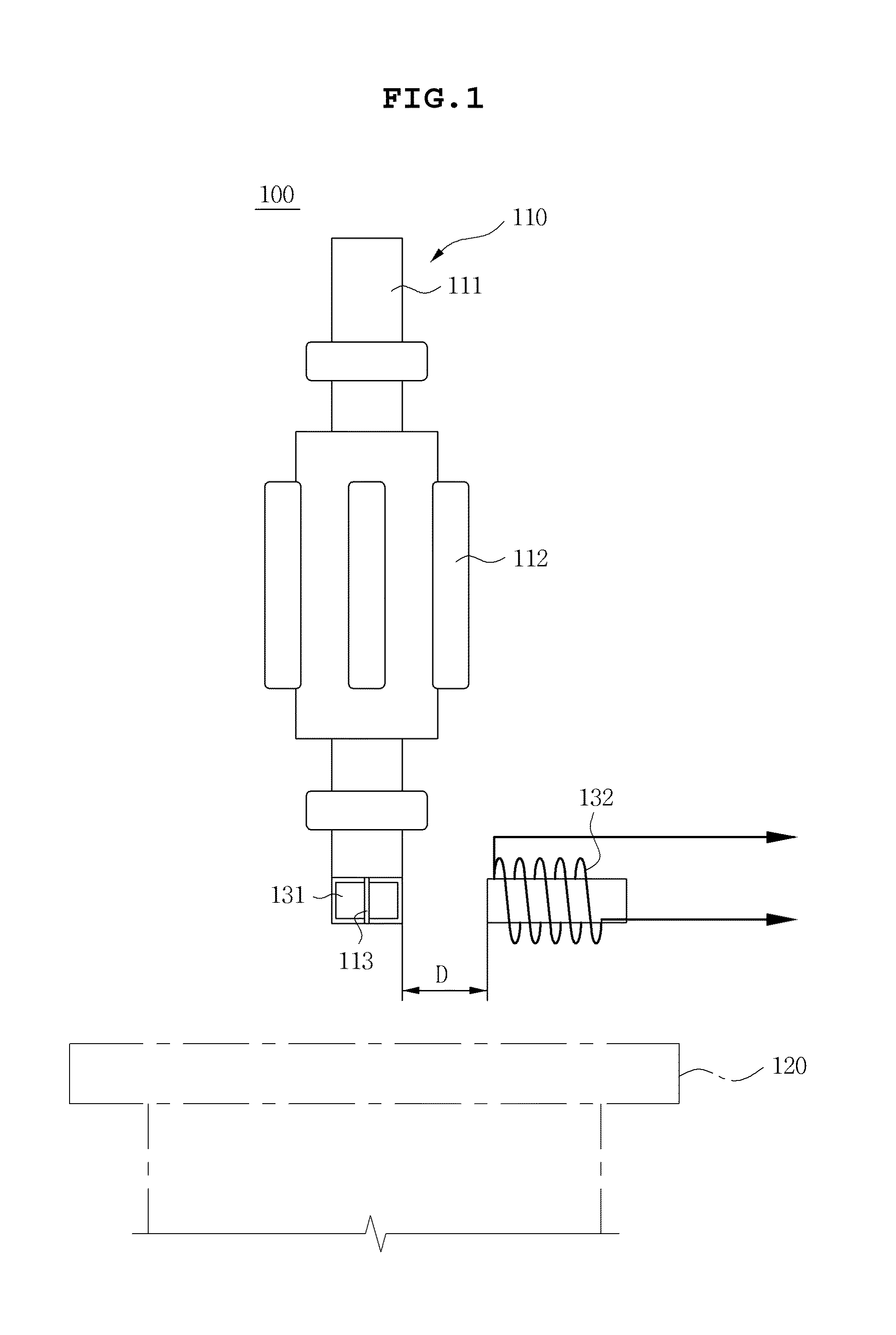 Motor and method of measuring and controlling distance of air gap between rotor and stator assembly