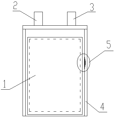 A kind of soft package lithium-ion battery with positioning explosion-proof function and its manufacturing method