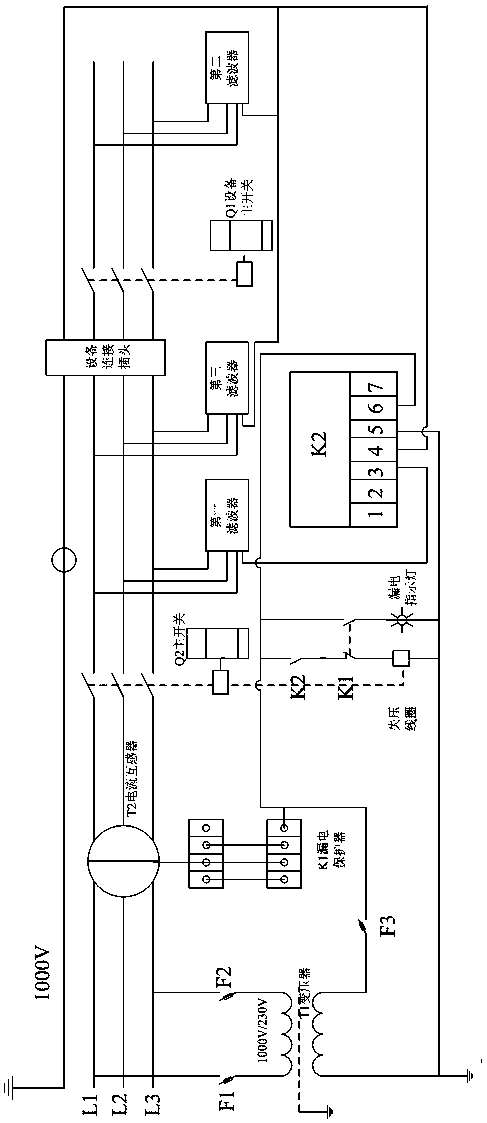 Electric scraper random cable core breakage detection device and detection method