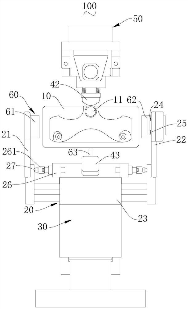 Positioning device and curved surface measuring equipment