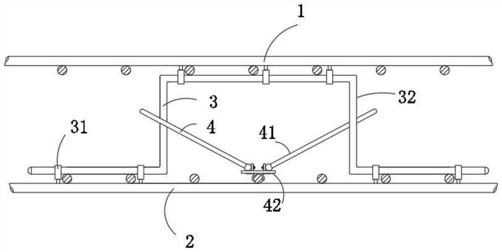 Raft plate steel bar support device