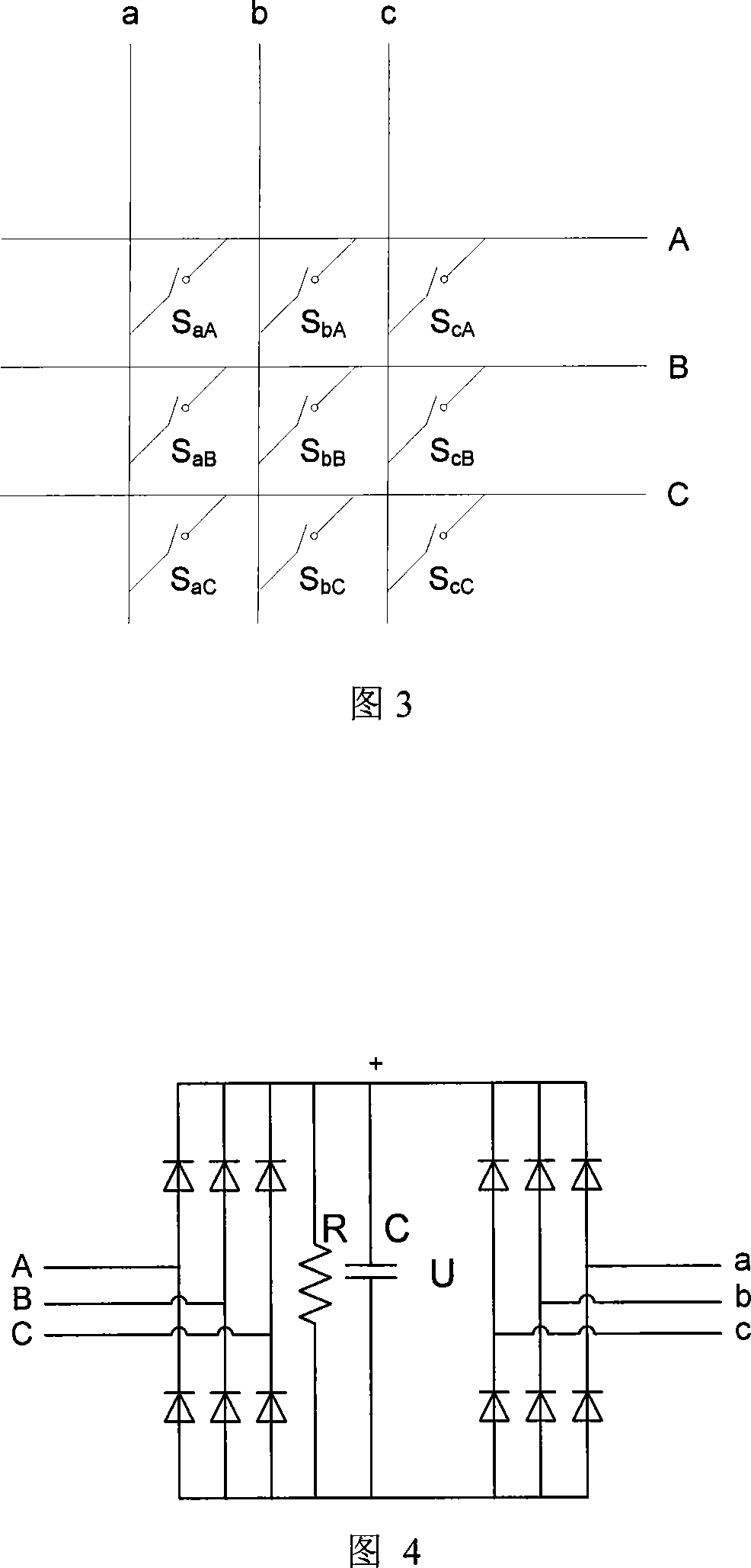 AC motor matrix type controller with DC excitation function