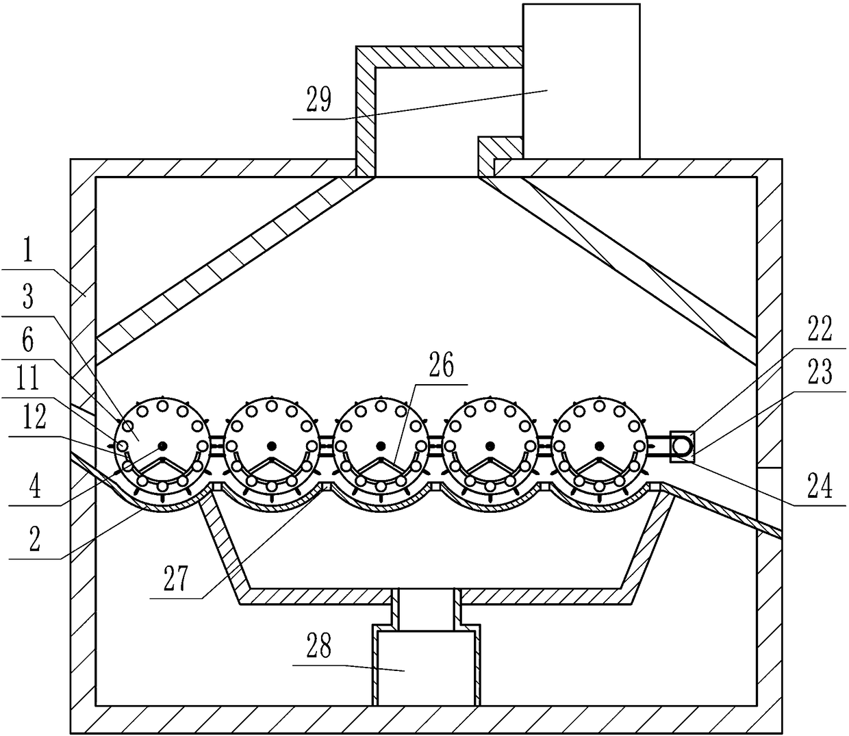 Blowing foreign fiber machine with function of spreading