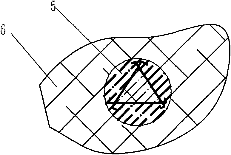 Grouting soil nail for triangularly arranging reinforcing steel bars