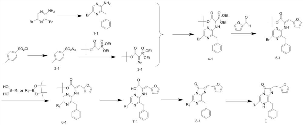 A kind of c-6 modified nanoluc type analogue and its preparation method and application