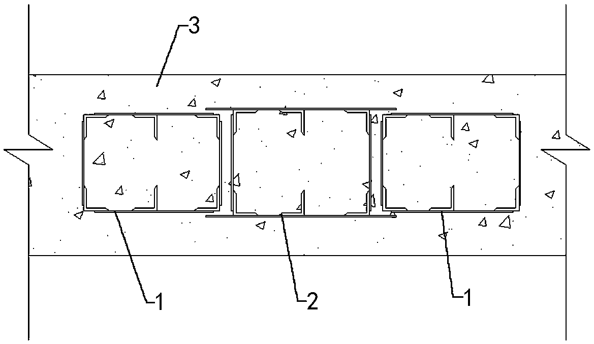 Underground continuous wall with socket-type steel lattice framework and construction method thereof