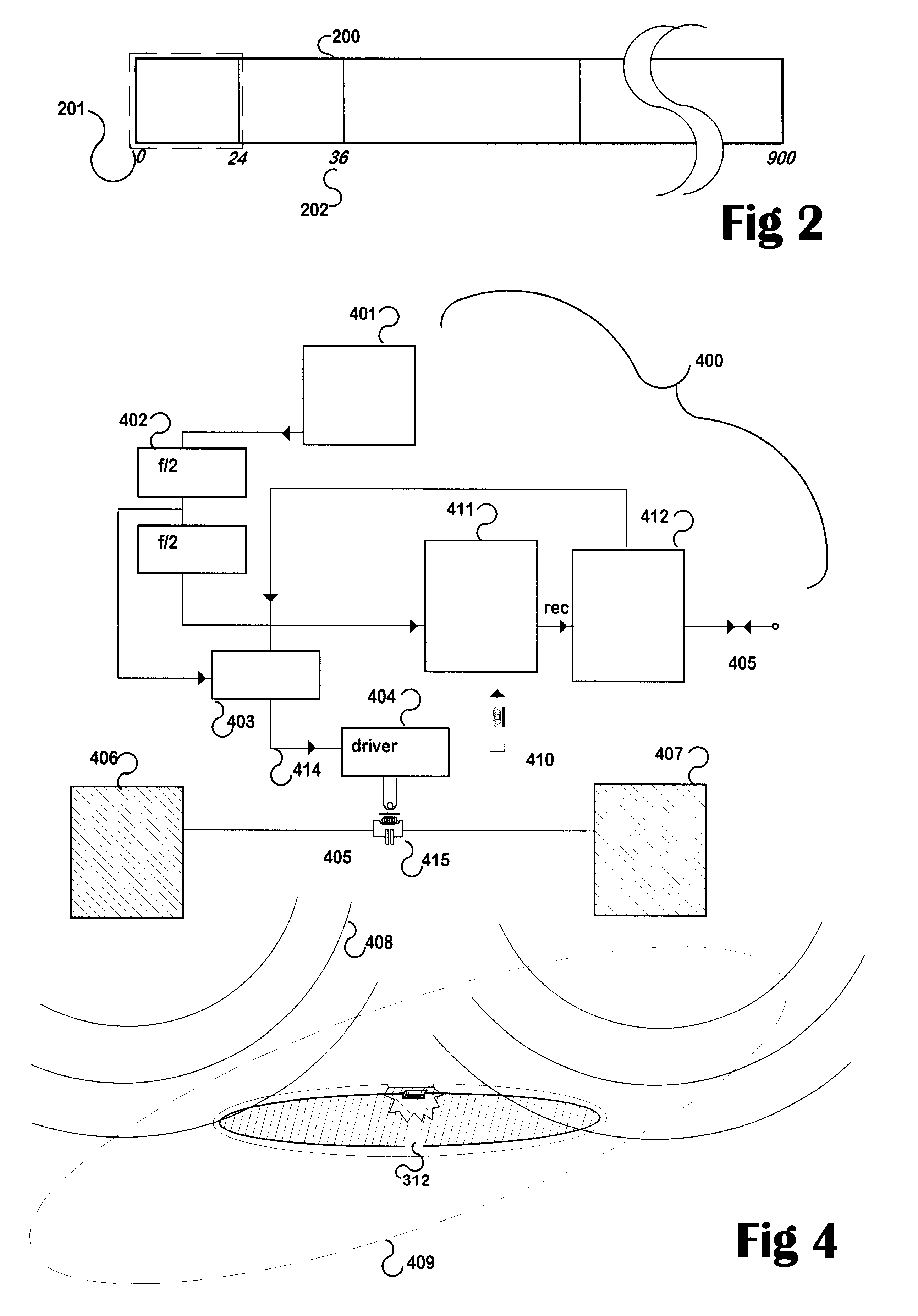 Terminal for an active labelling system