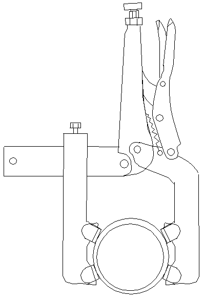 Powerful pliers for pipe butt-joint clamping