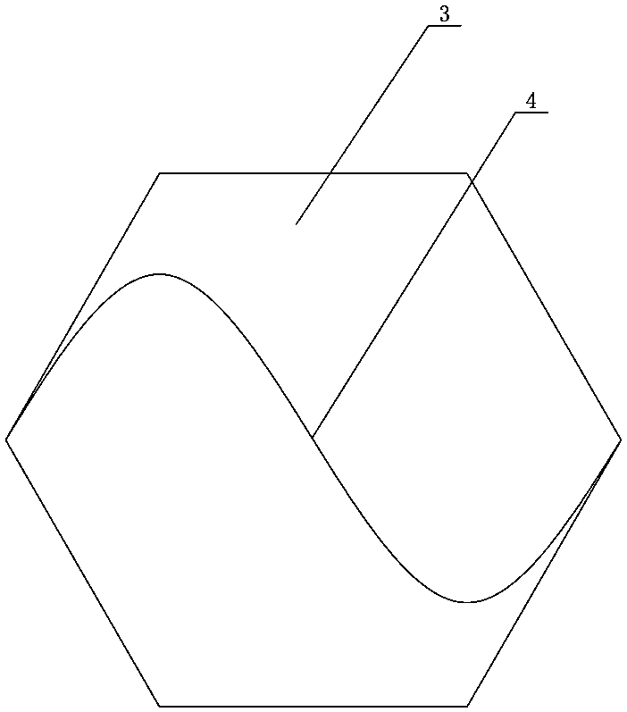 Improved honeycomb core veneer adopting hexagonal structure and forming method of improved honeycomb core veneer