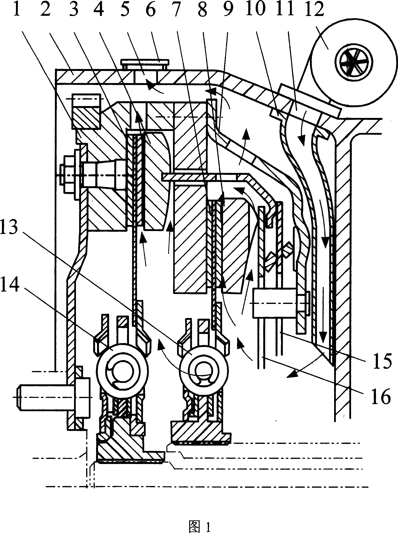 Cooling device for vehicle dry type two clutches