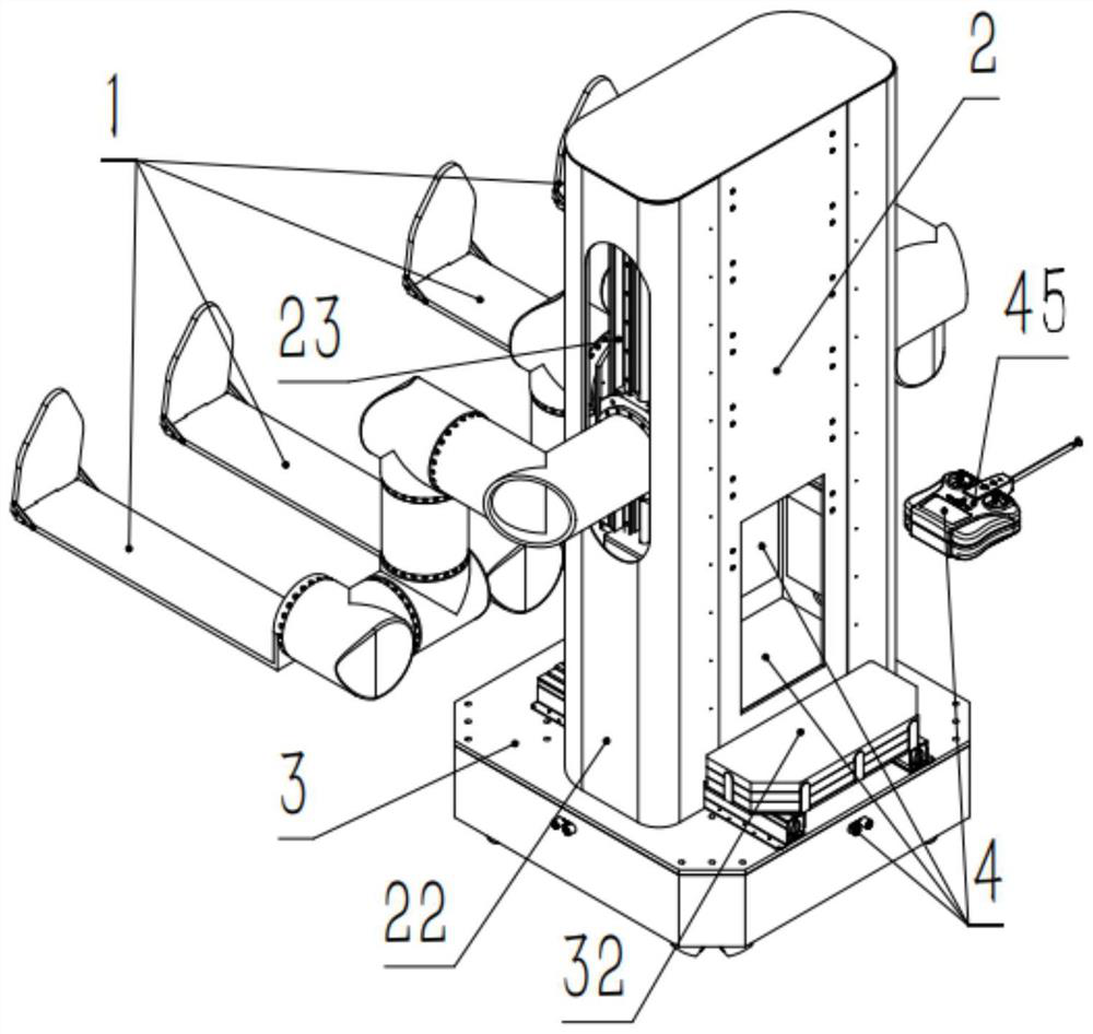 robot-holding-mechanical-arm-lightning-standing-stock-illustration