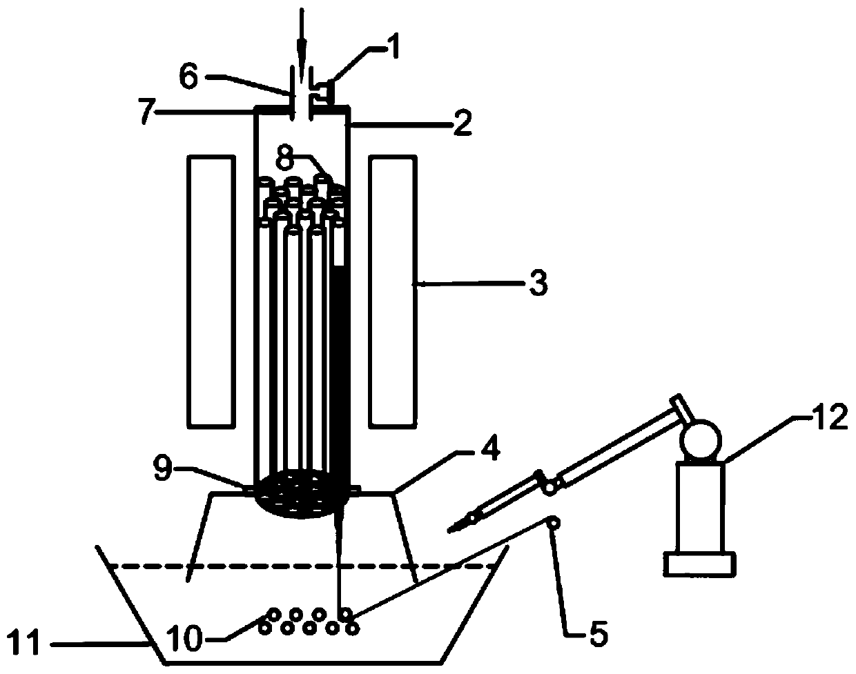 Method for batch production of carbon nanotube fibers