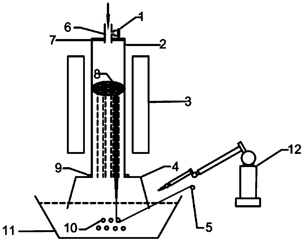 Method for batch production of carbon nanotube fibers