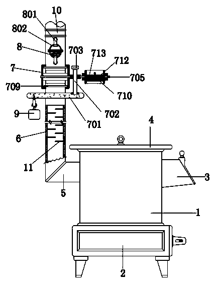 Emission reduction type biomass heat supply and storage device