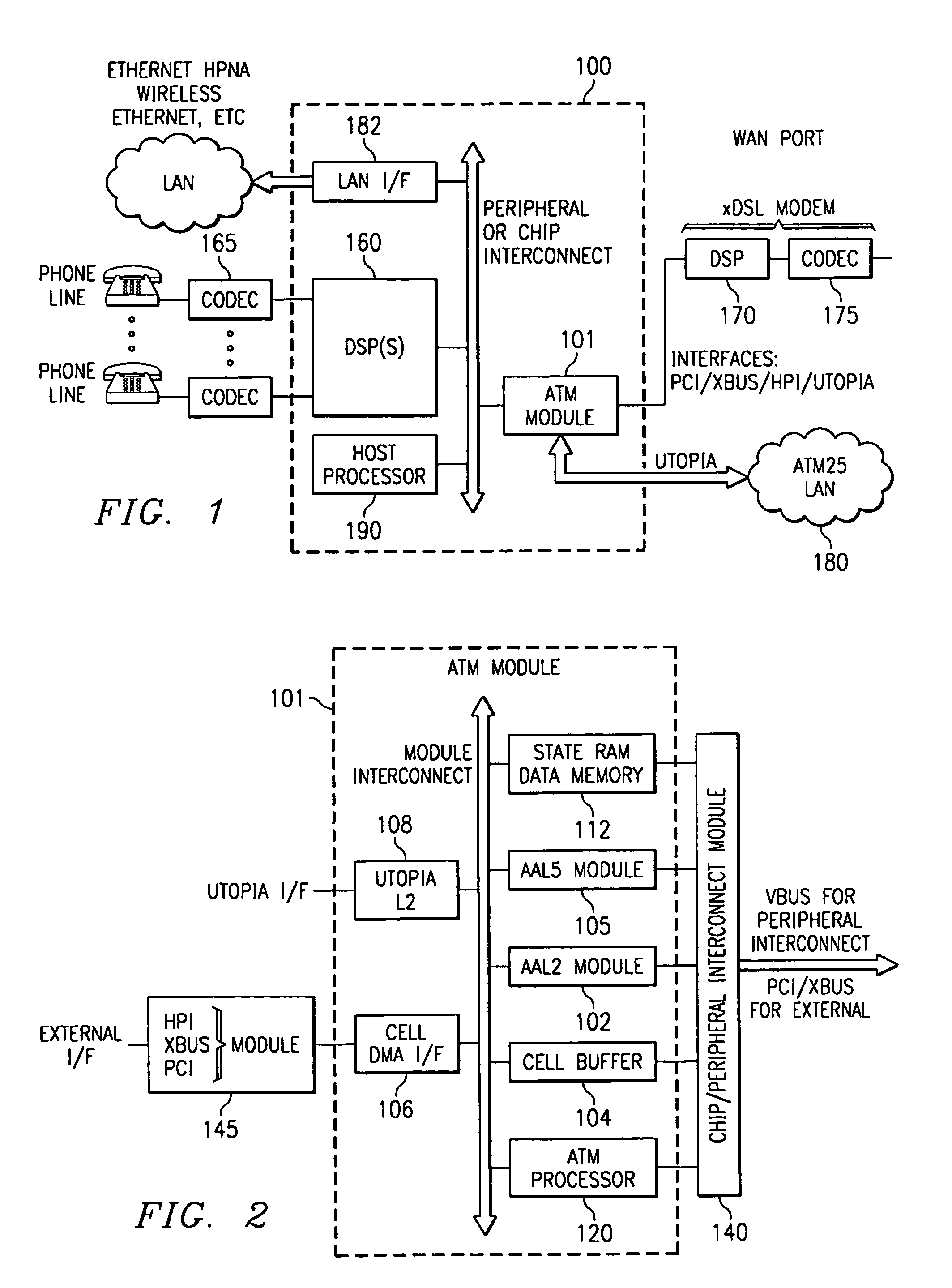 AAL2 receiver for filtering signaling/management packets in an ATM system