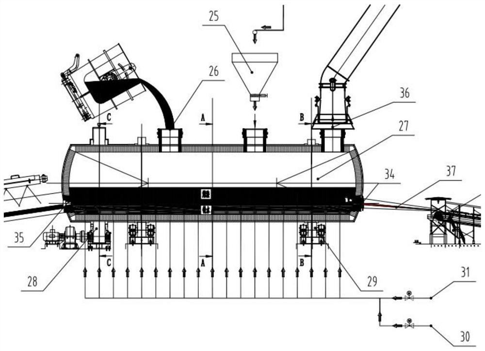 Steel slag and laterite-nickel ore collaborative quenching and tempering treatment device and method