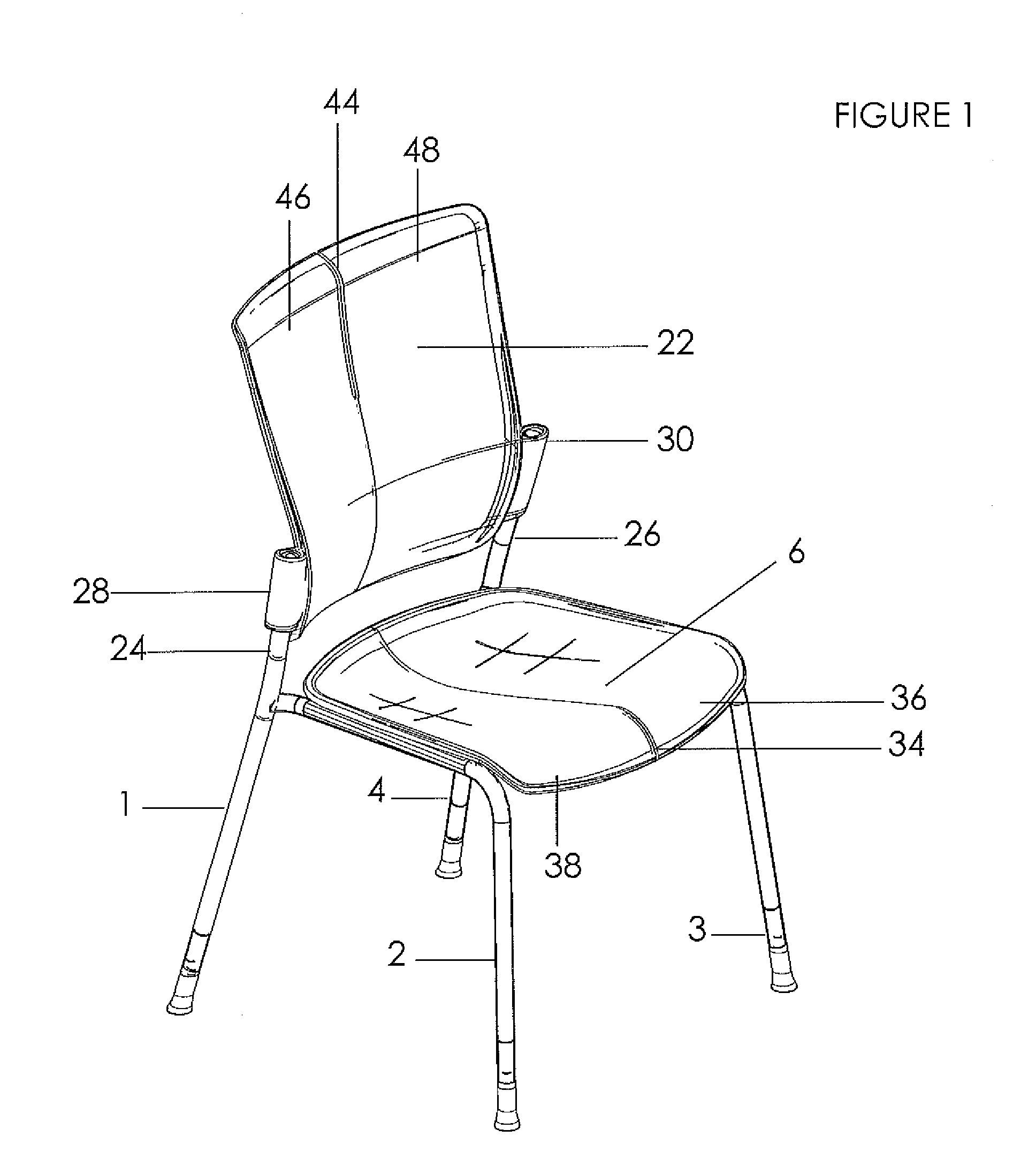 Ergonomic side chair