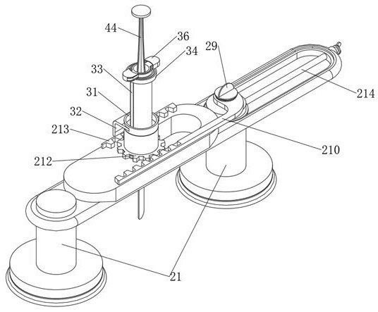 Anesthesiology department adjustable positioning anesthetic needle