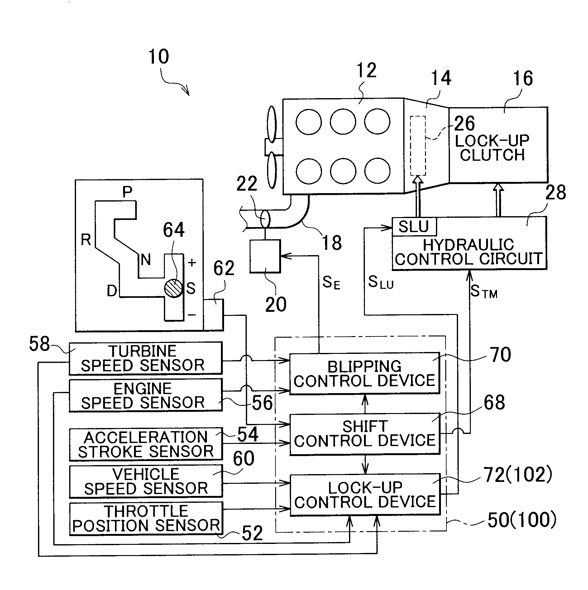 Control device of vehicle drive-train system