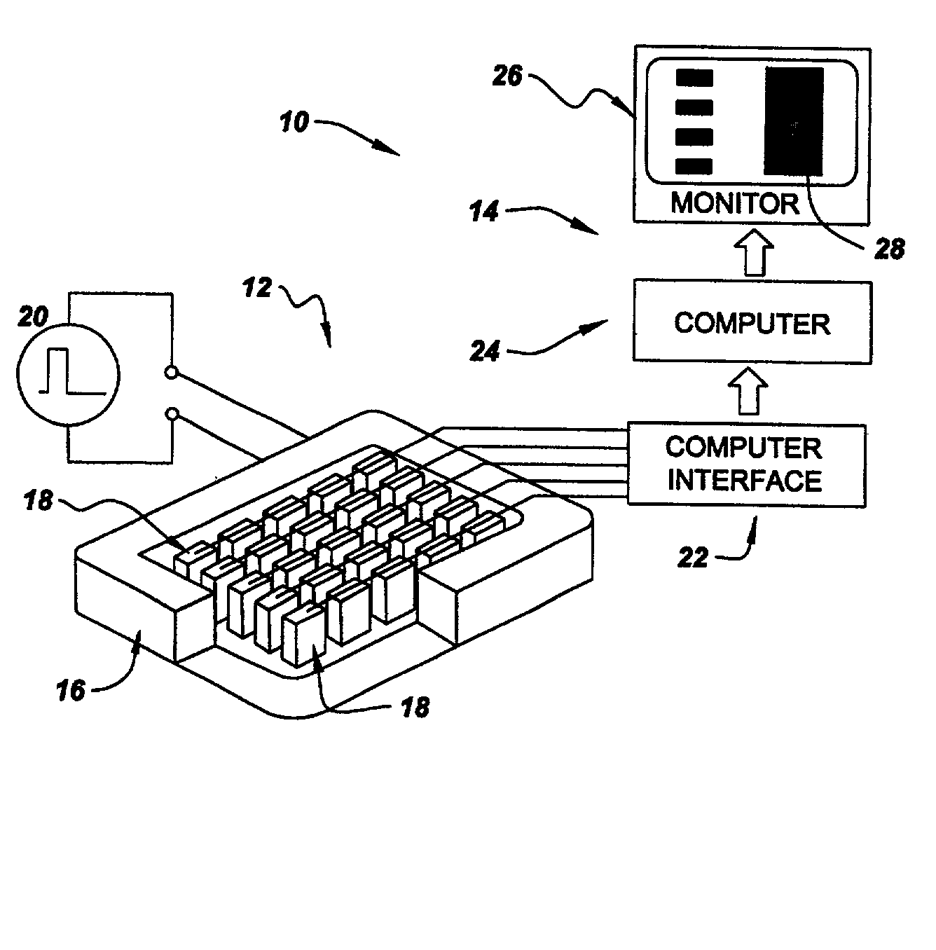 Pulsed eddy current two-dimensional sensor array inspection probe and system
