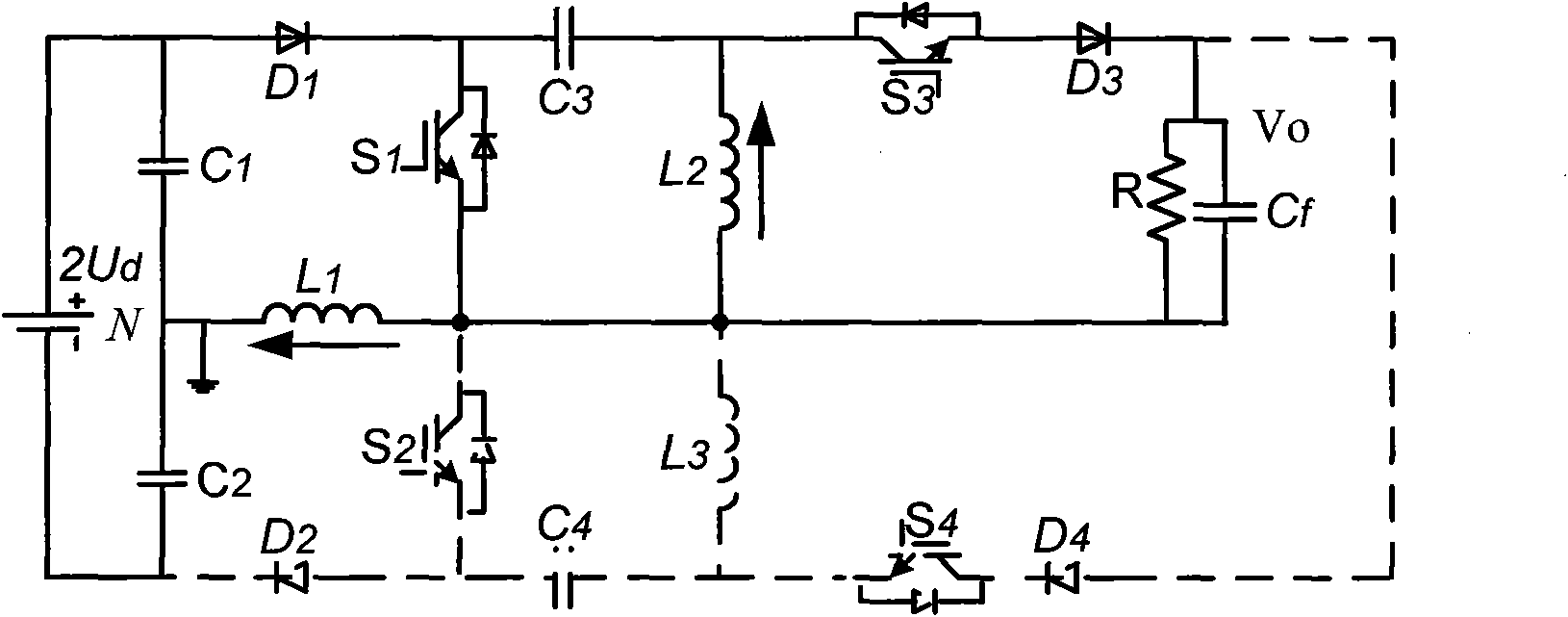 Dual-Sepic buck-boost output parallel combined inverter