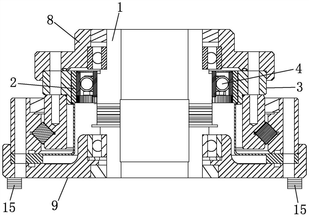 Harmonic reducer with composite ball bearing and lower shell manufacturing method