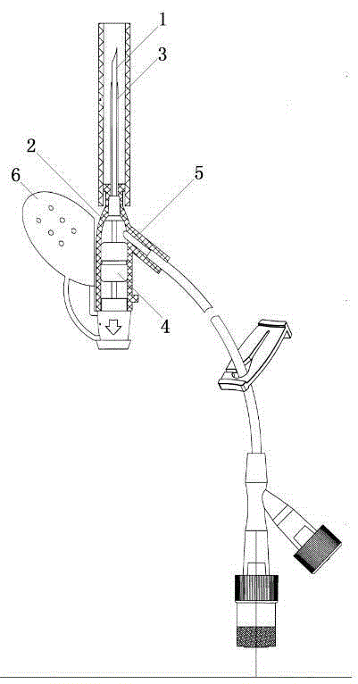 Needle withdrawing prevention vein remaining needle