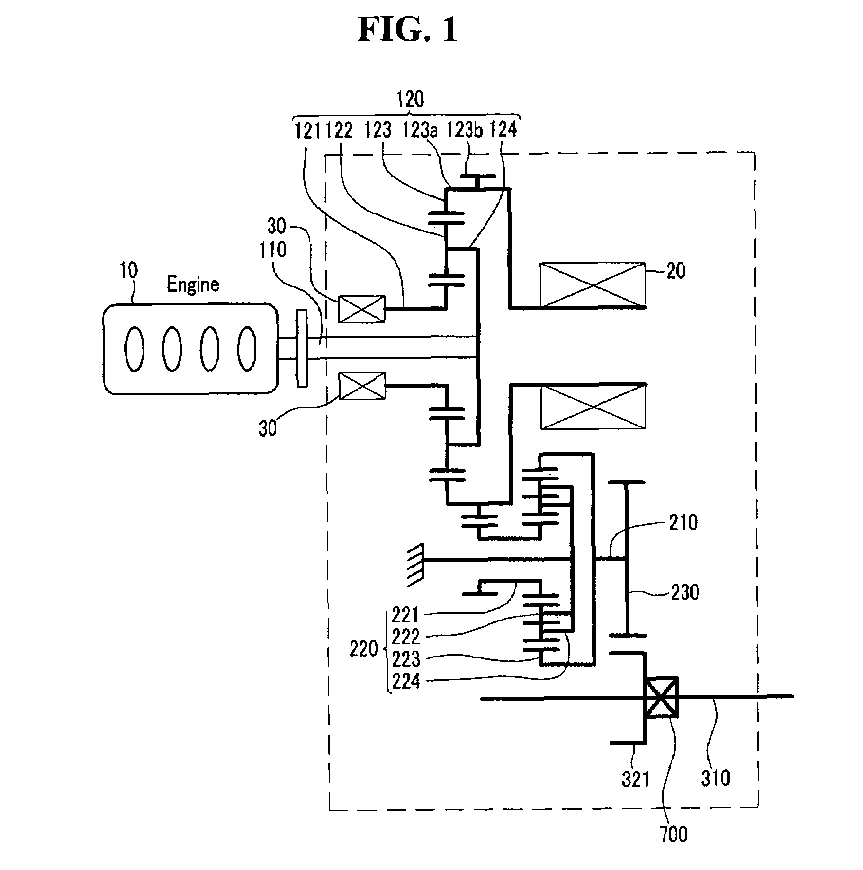 Power delivery system of a hybrid vehicle