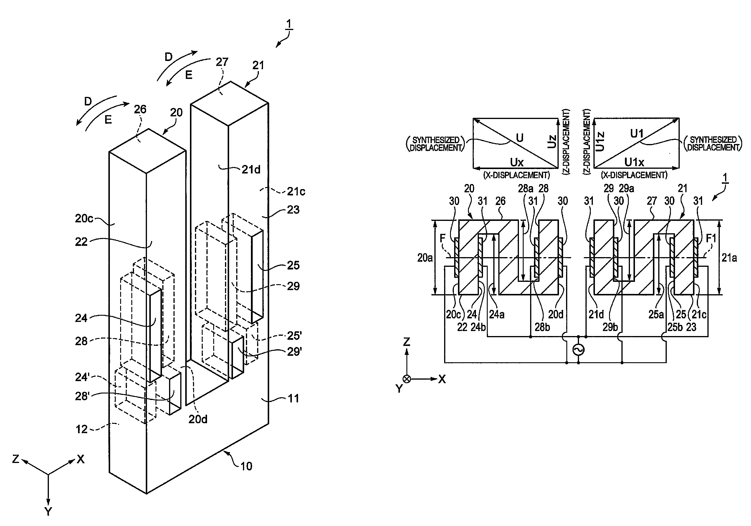 Tuning-fork resonator with grooves on principal surfaces