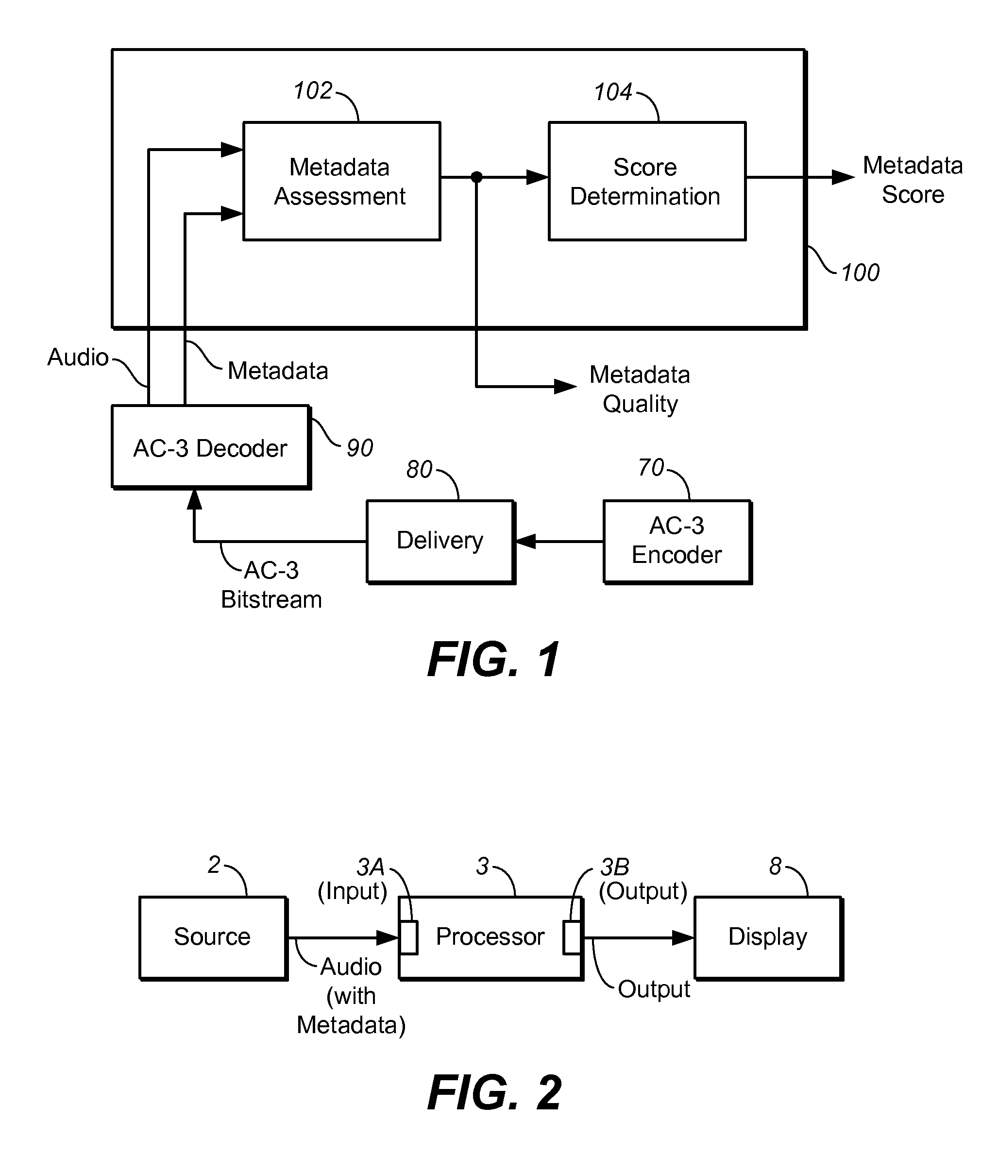 Method and system for generating an audio metadata quality score