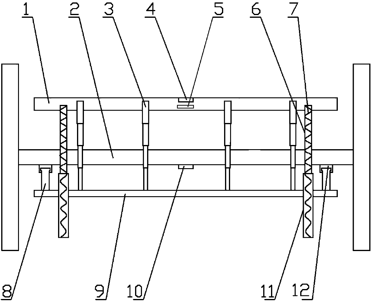 Telescopic hospital bed guardrail