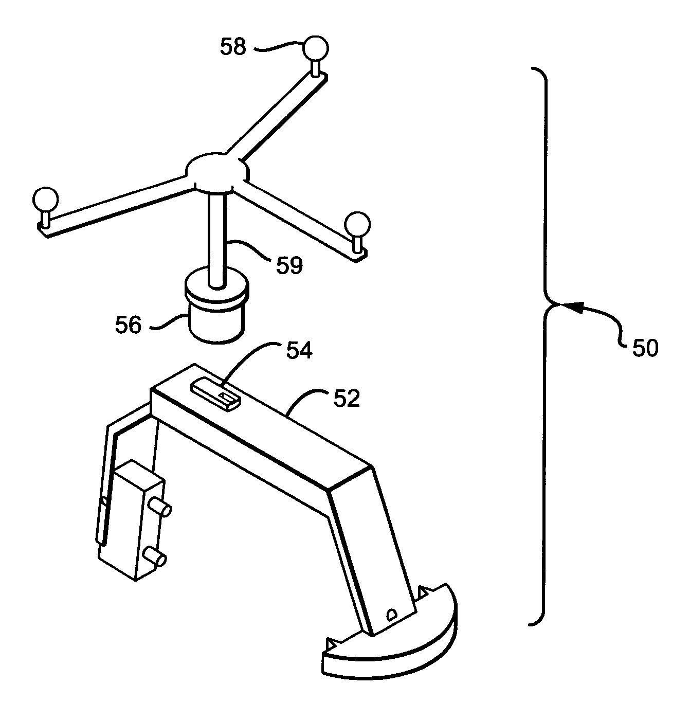 Non-imaging tracking tools and method for hip replacement surgery