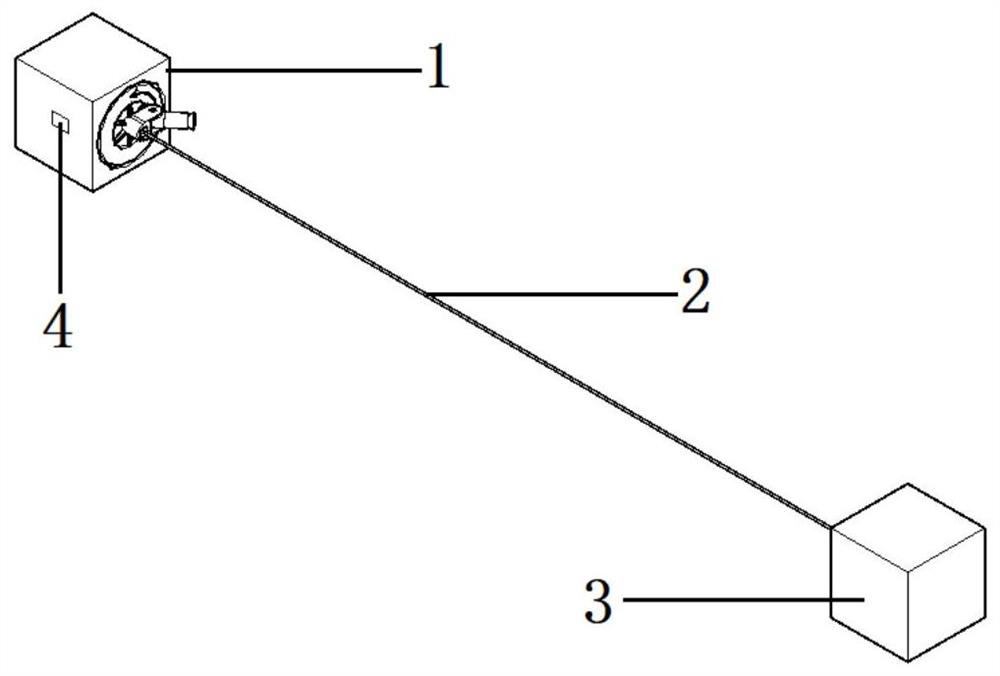 Vector propulsion device for controlling rotational motion of space tether system