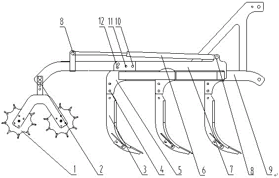 A combined soil preparation machine for deep loosening and cultivating soil