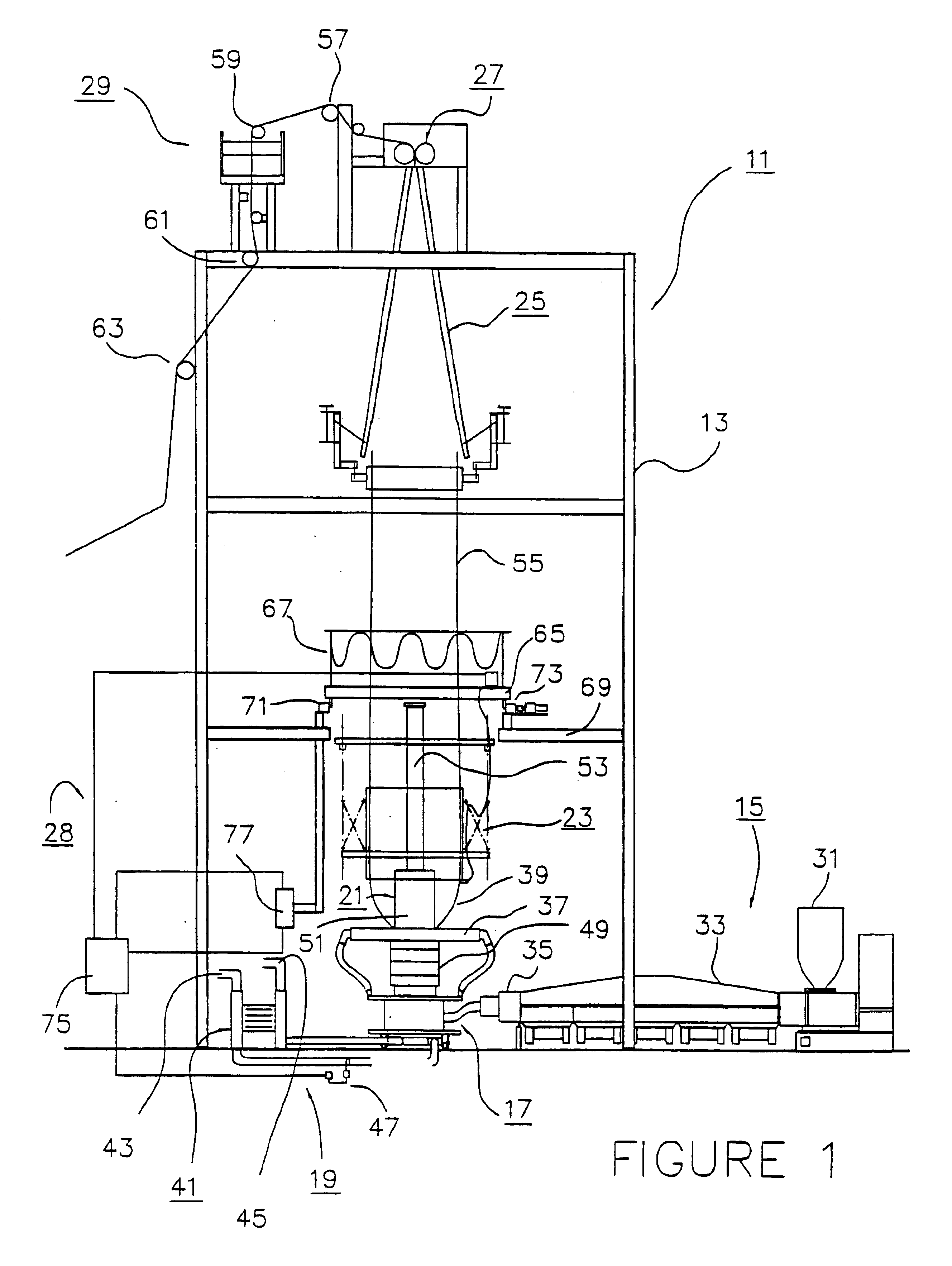 Method and apparatus for lay flat control in an extruded film production line