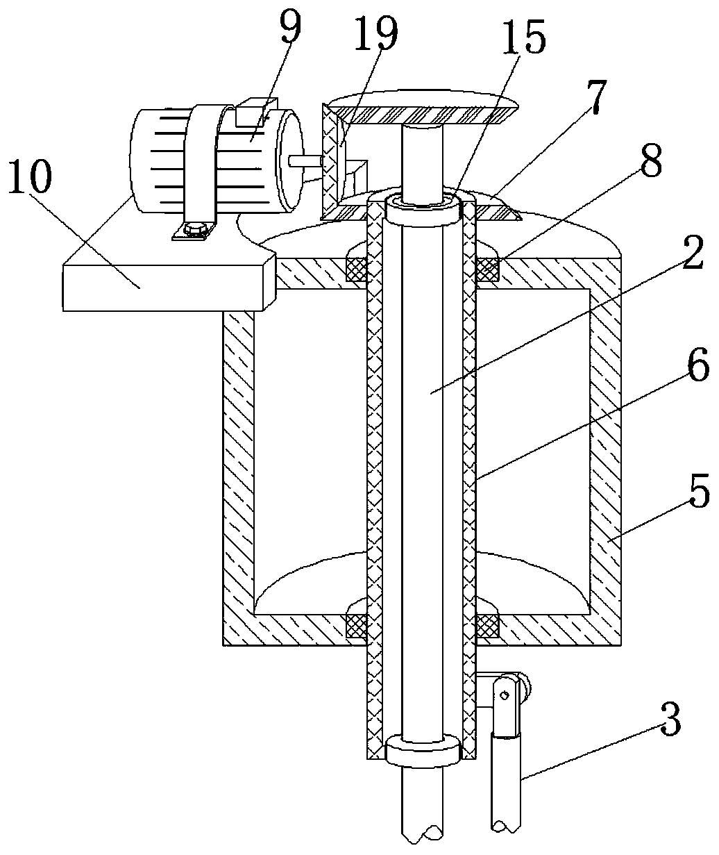 Deep processing pulp mixing device for paper pulp remaking
