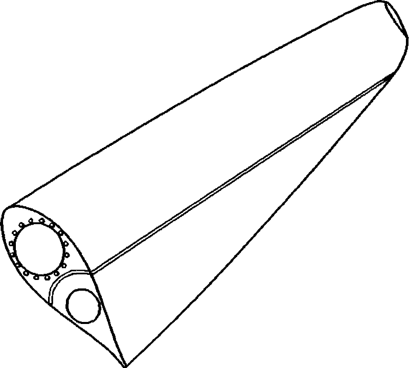 Array type horizontal shaft wind-power blade