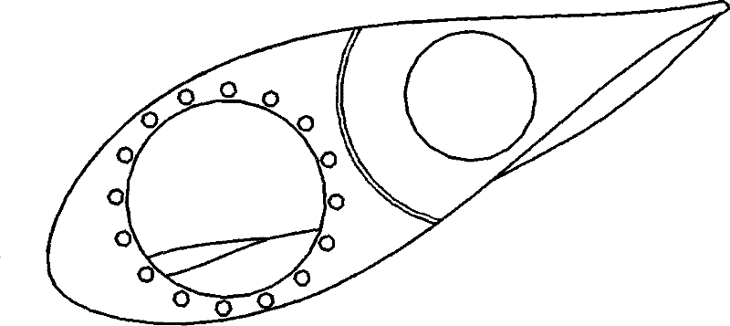 Array type horizontal shaft wind-power blade