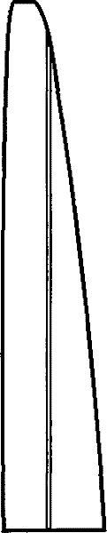 Array type horizontal shaft wind-power blade