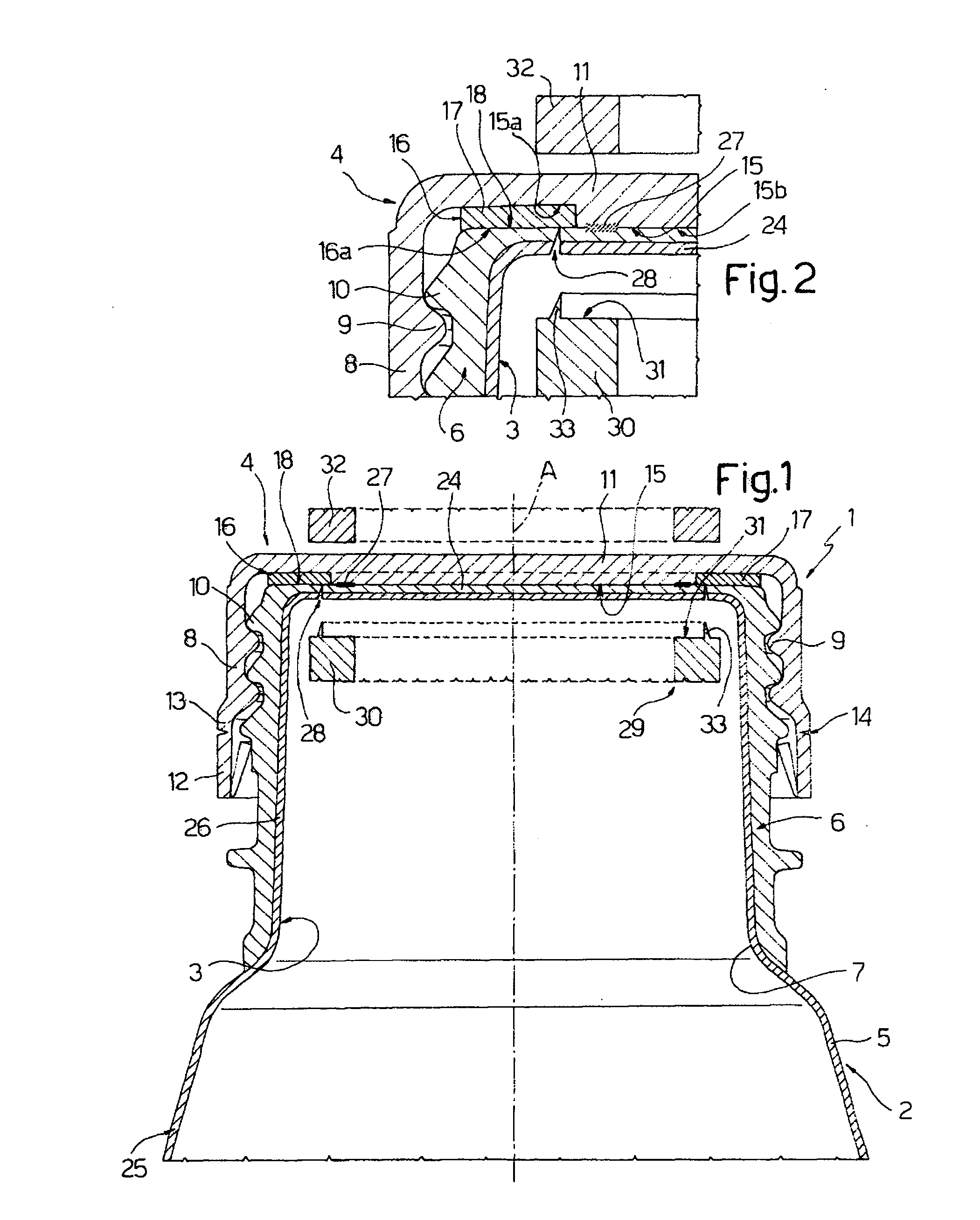 Closure for a sealed container of a pourable food product, and method of producing thereof