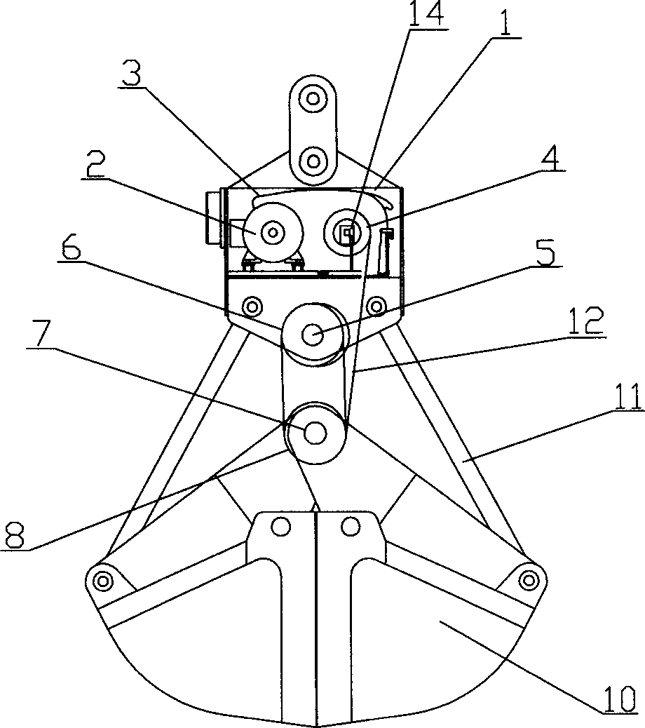 Single-cable electric grab bucket