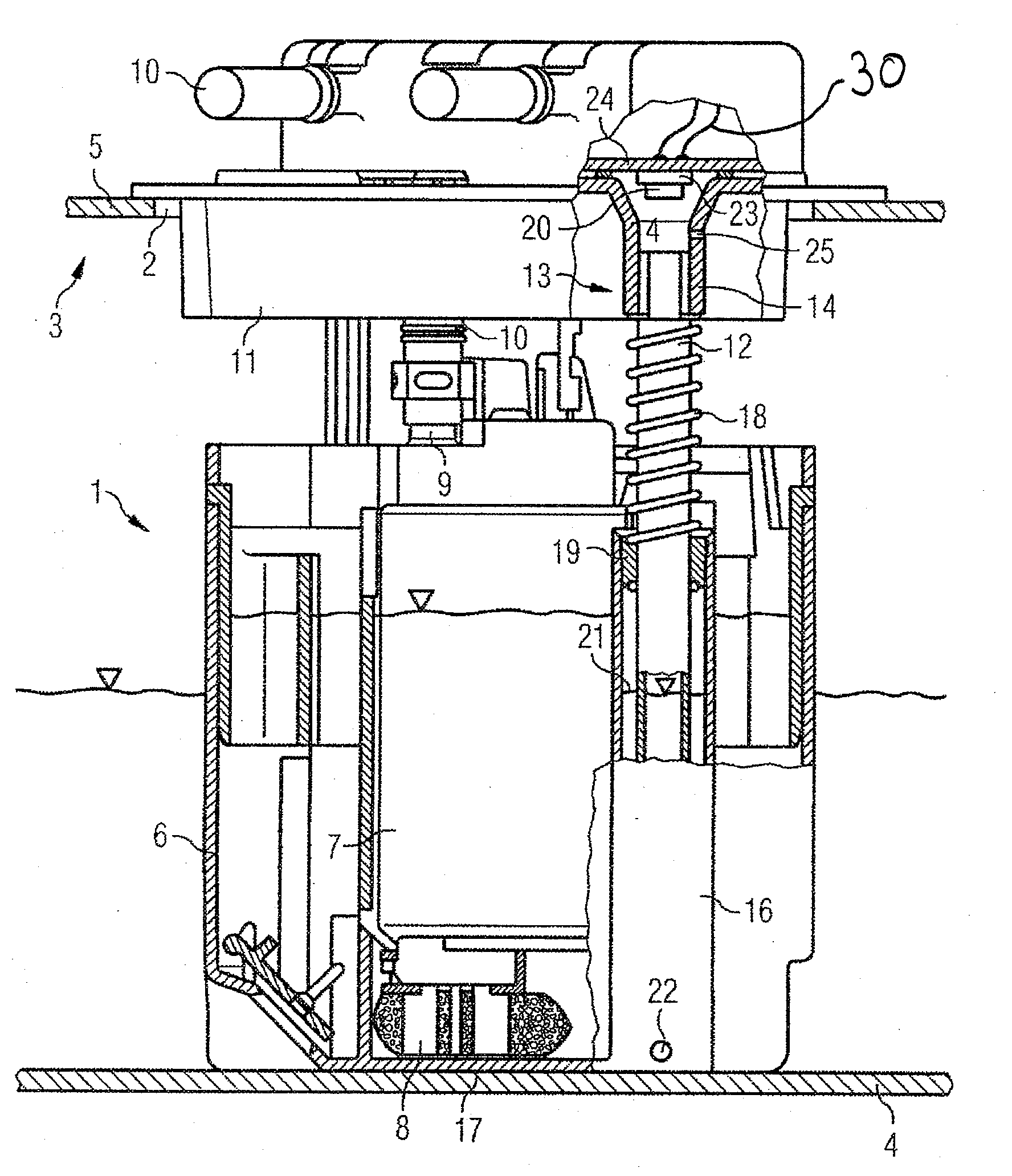 Fuel Delivery Unit With A Filling Level Sensor Operating With Ultrasonic Waves