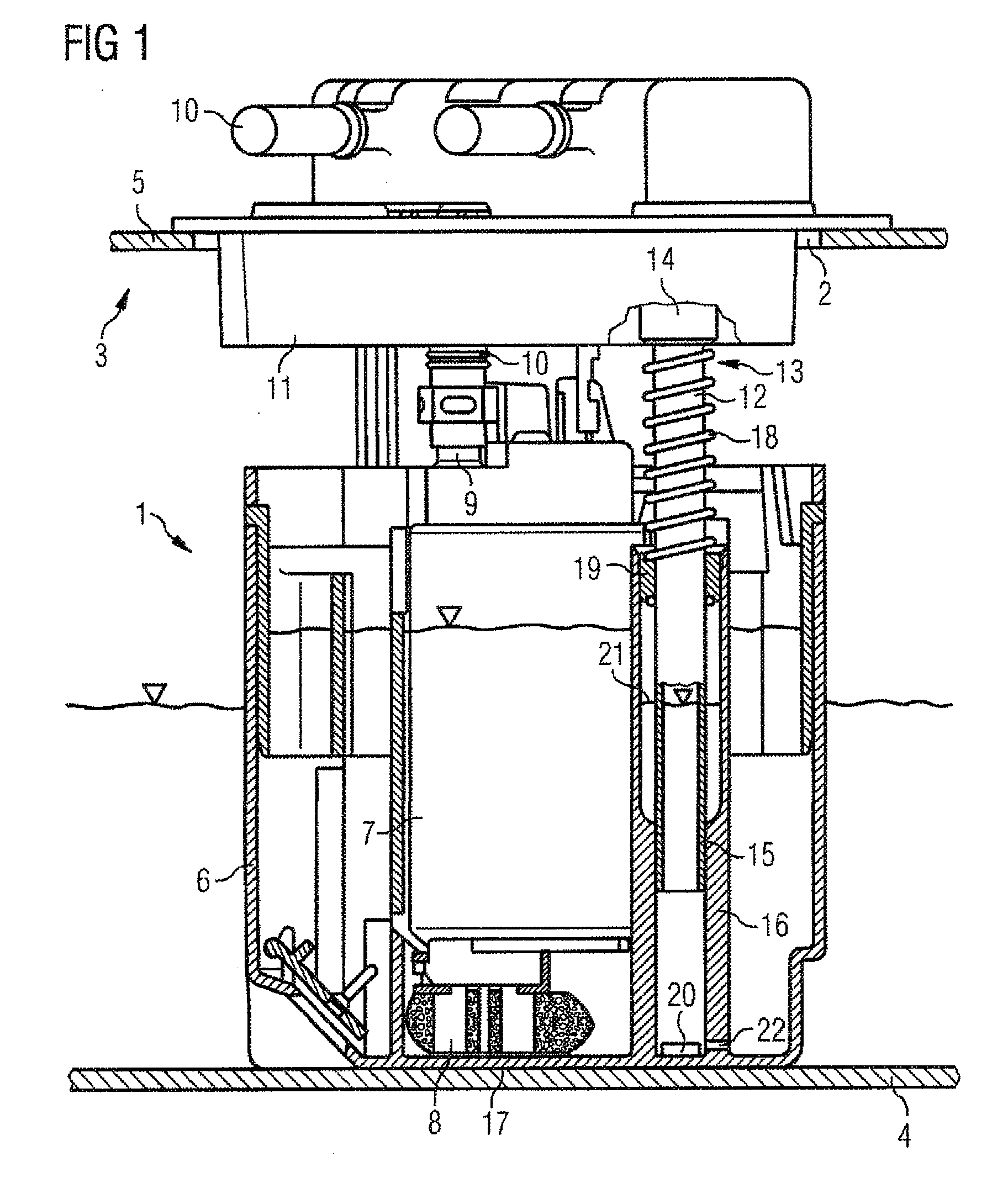 Fuel Delivery Unit With A Filling Level Sensor Operating With Ultrasonic Waves