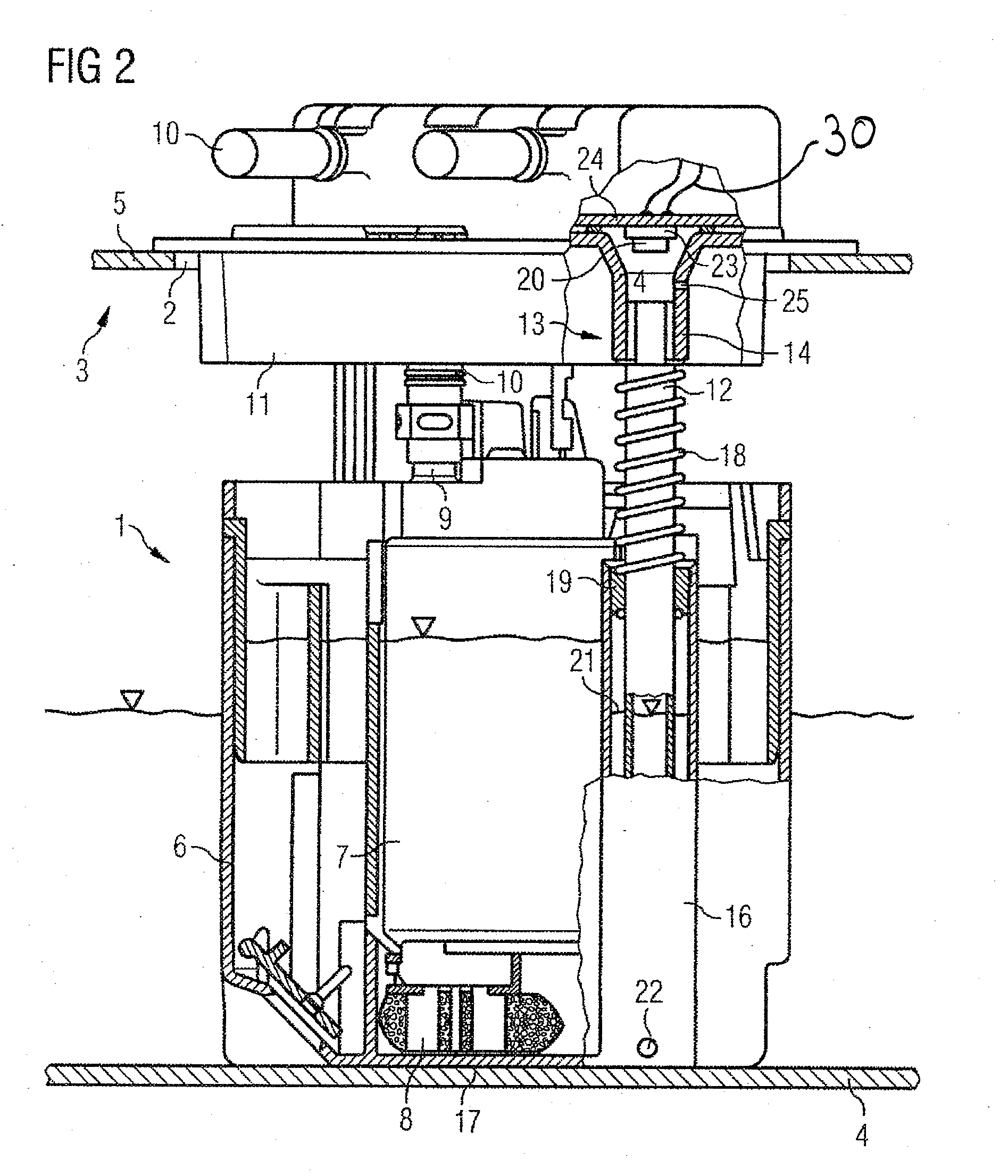 Fuel Delivery Unit With A Filling Level Sensor Operating With Ultrasonic Waves