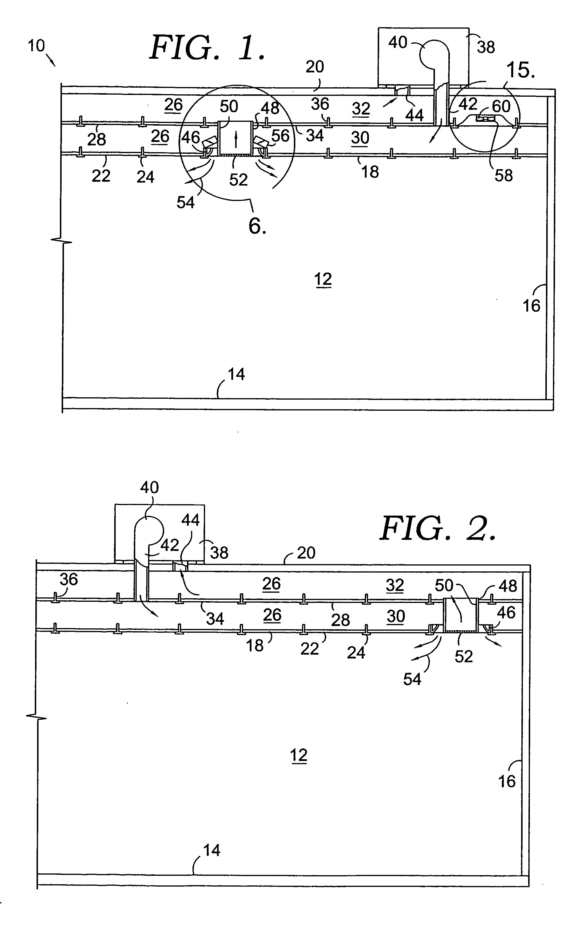 Method and apparatus for delivering conditioned air using dual plenums